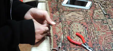 Rug Fringe Cleaning Process